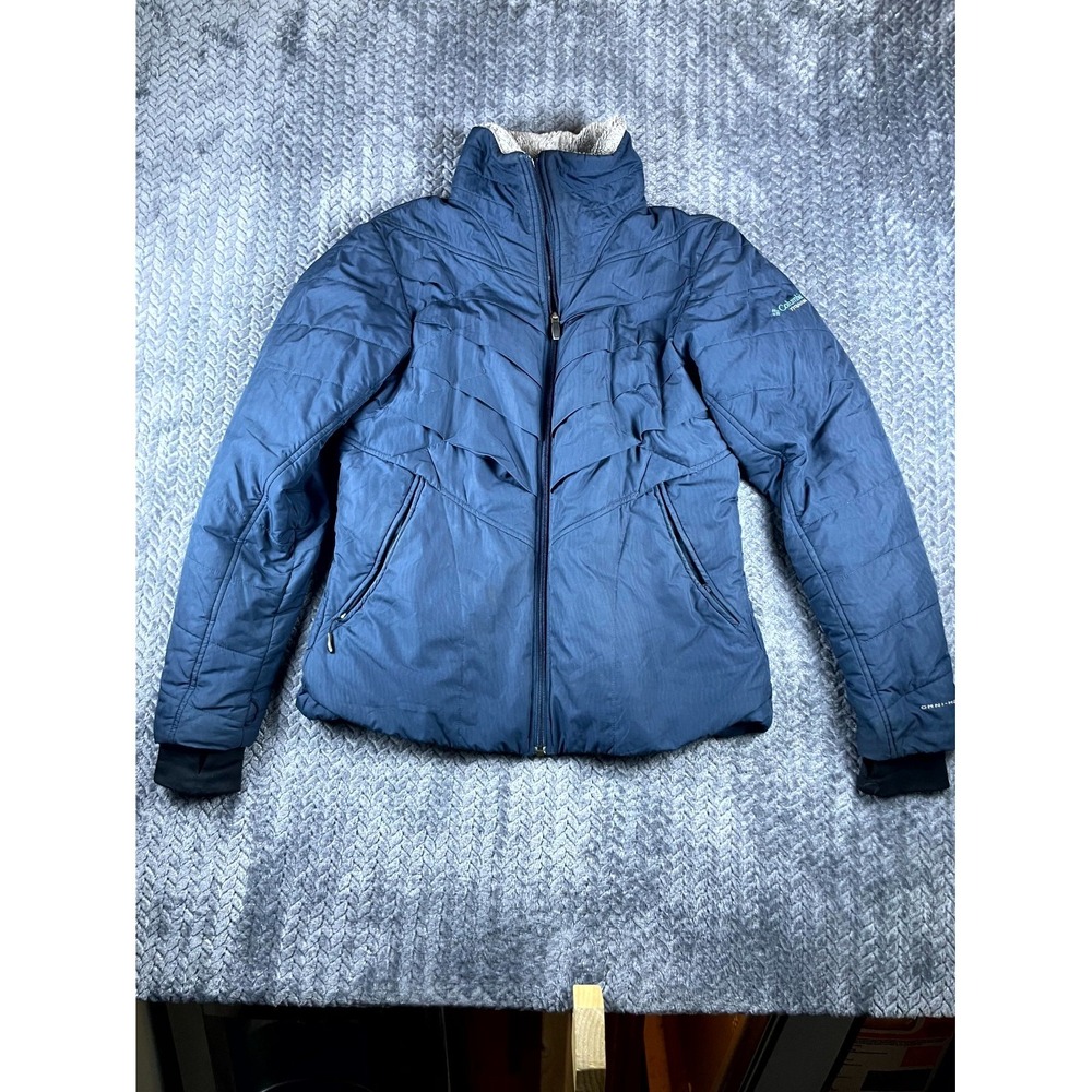 Columbia Titanium Jacket Womens Medium Blue Omni-Heat Puffer SL7005 Interchange
